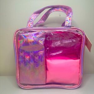 Juicy Couture 3 piece Travel Makeup bags